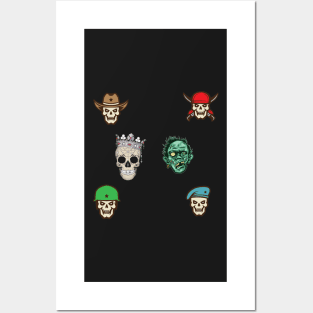 Ghost skull stickers pack Posters and Art